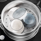 Three-Tier Stainless Steel Food Steamer - product view 4