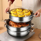 Three-Tier Stainless Steel Food Steamer - product view 8
