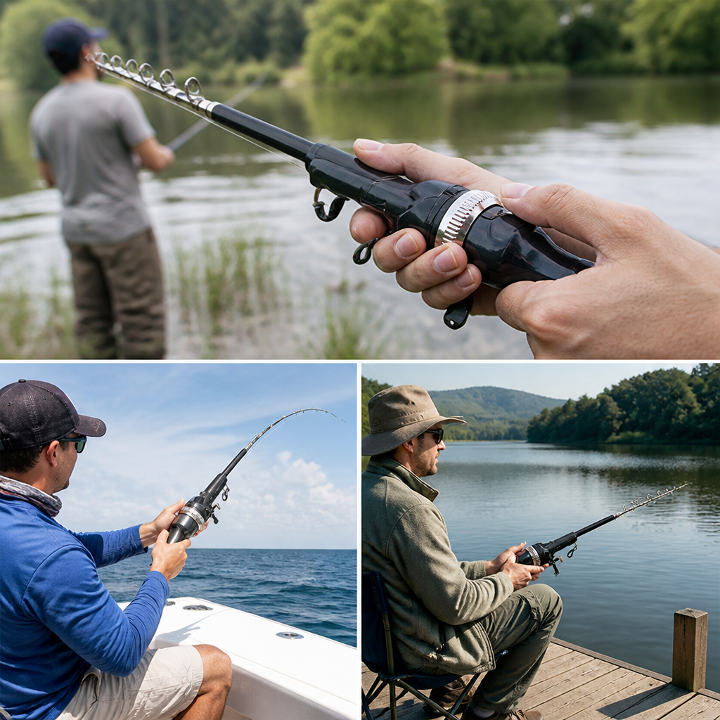 Compact Telescopic Fishing Rod and Reel Kit - product view 5