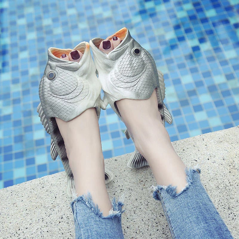 Fish-Shaped PVC Slippers - product view 4