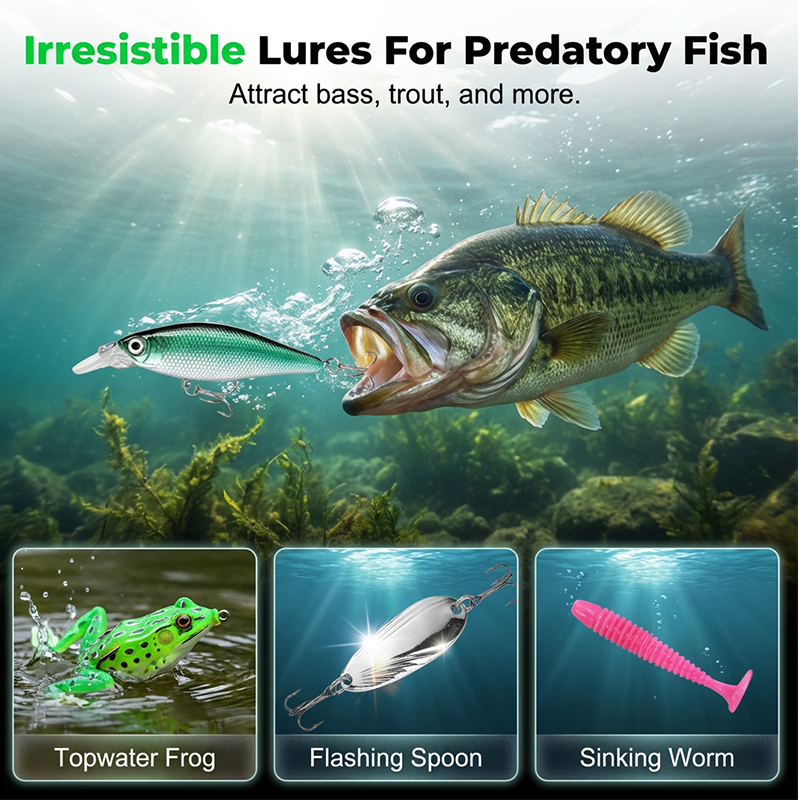 Multi-Piece Predator Fishing Lure Kit - product view 6