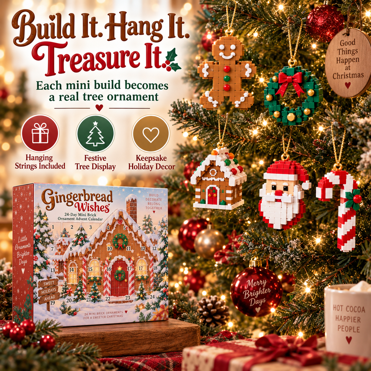 Hearthlight Gingerbread Bricks advent calendar, gallery image 2