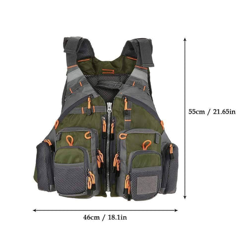 Adjustable Multi-Pocket Fishing Vest - product view 2