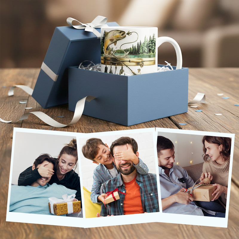 Fishing Artwork Ceramic Coffee Mug - product view 8