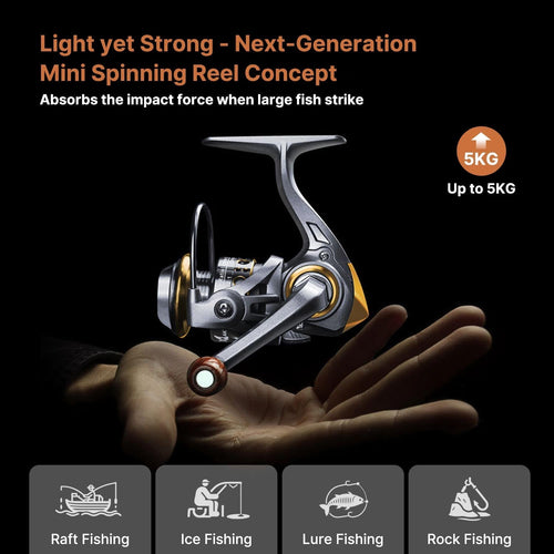 Compact Fishing Reel with Alloy Spool - product view 1