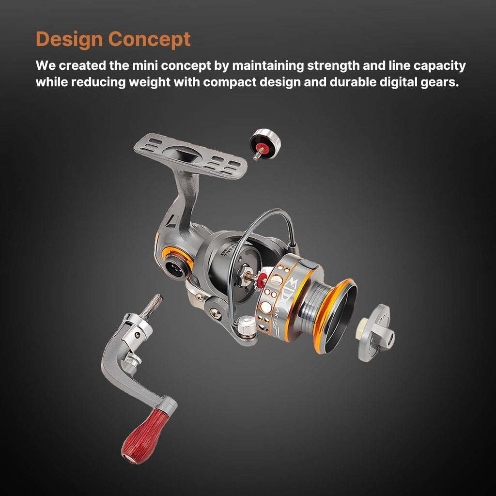 Compact Fishing Reel with Alloy Spool - product view 2