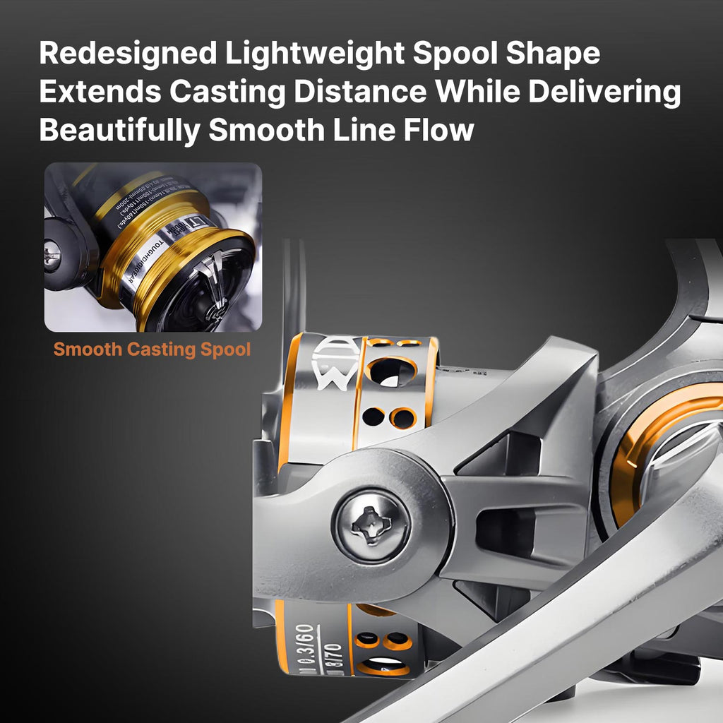 Compact Fishing Reel with Alloy Spool - product view 7