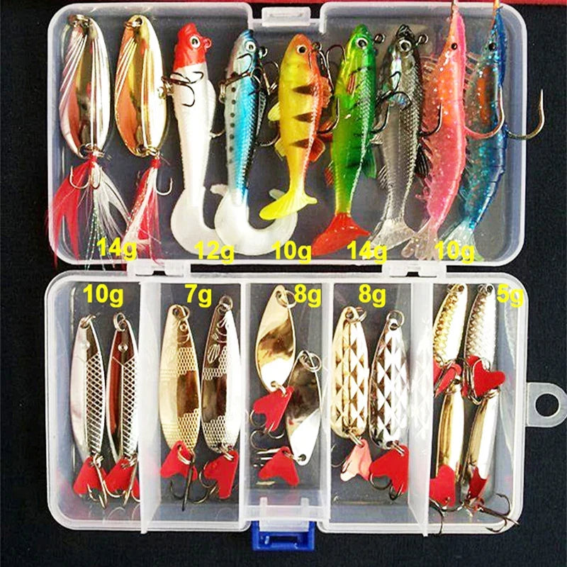 Mixed Fishing Lure Kit with Tackle Box - product view 3