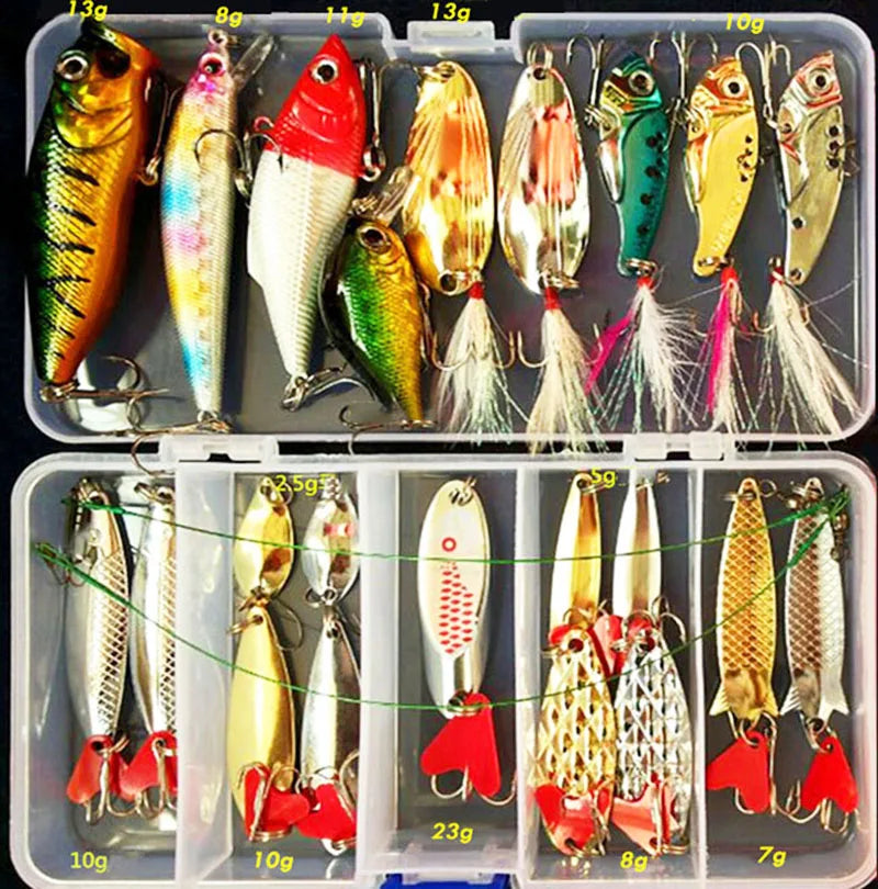 Mixed Fishing Lure Kit with Tackle Box - product view 4