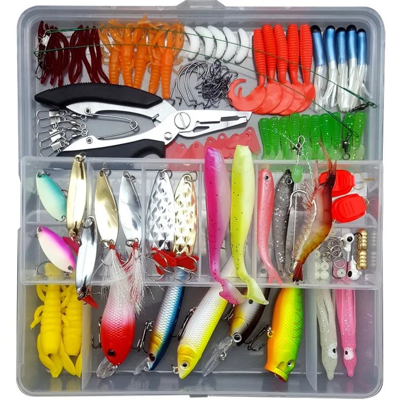 Mixed Fishing Lure Kit with Tackle Box - product view 1