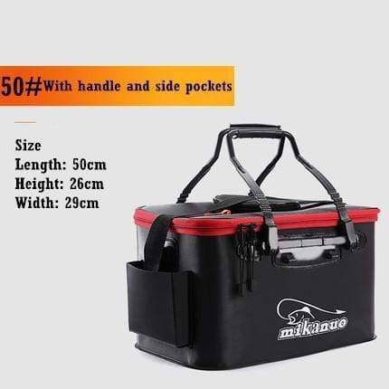 Portable EVA Fishing Bucket with Gear Pockets - product view 4