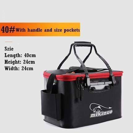 Portable EVA Fishing Bucket with Gear Pockets - product view 6