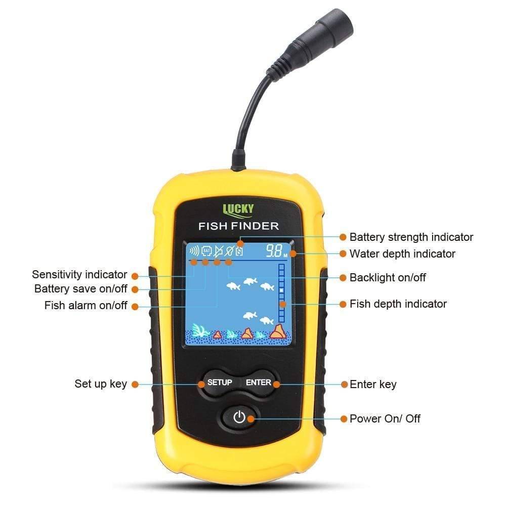 Portable Sonar Fish Finder with Backlit Display - product view 3