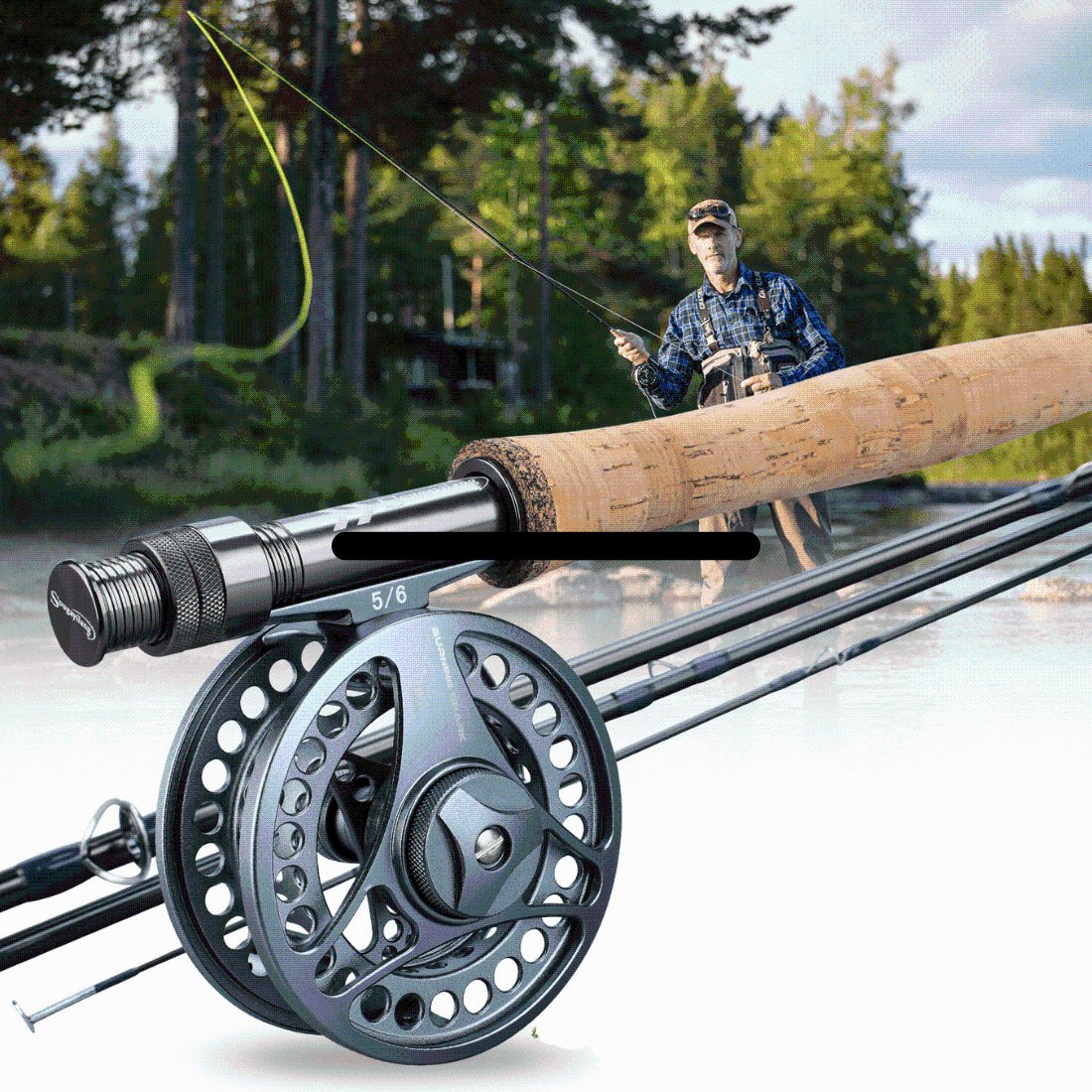 Four-Piece Fly Fishing Rod and Reel Set - product view 3
